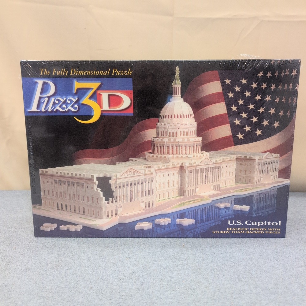 Milton Bradley Puzz3D US Capitol Building 718 Piece 3D Jigsaw Puzzle 4463 New - Picture 1 of 4